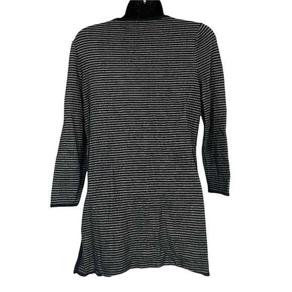 Dana Buchman Sweater Black Silver V Neck Womens Size Small - Picture 5 of 6